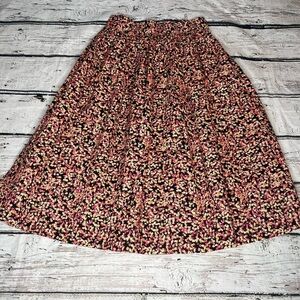H&M Floral Print Midi Skirt Size 8